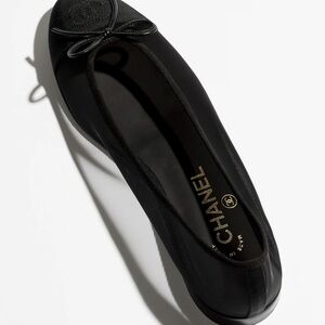 CHANEL Black Ballet Flats